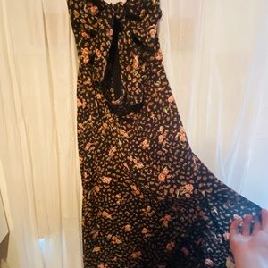 Cheetah and floral print dress